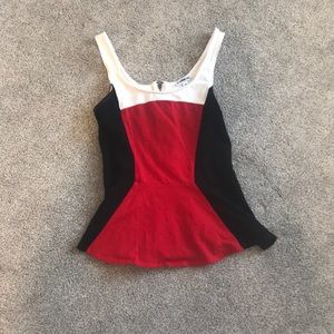 Color black,red, and white